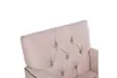 Classical Chaise Accent Chair Sofa Linen Fabric Upholstered Living Room Beige - Second Medium