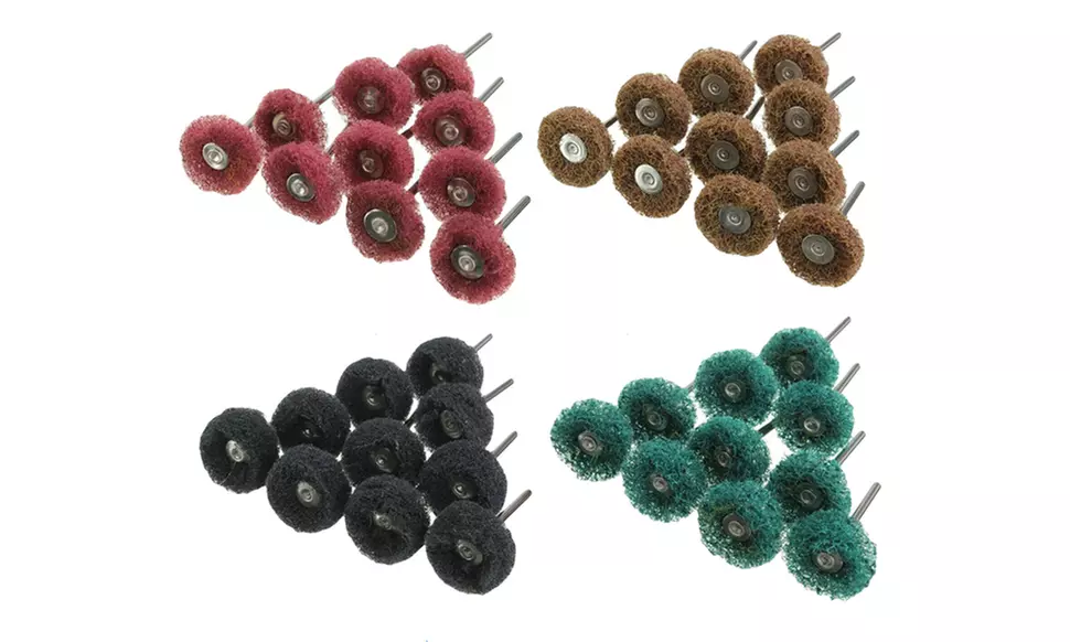 80Pcs Abrasive Wheel Buffing Polishing Wheel Brush Set For Rotary Tool 25mm - Primary Image