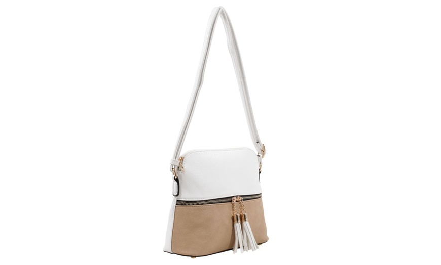 Image 40: MKII Bella Tassel Charm Crossbody Purse