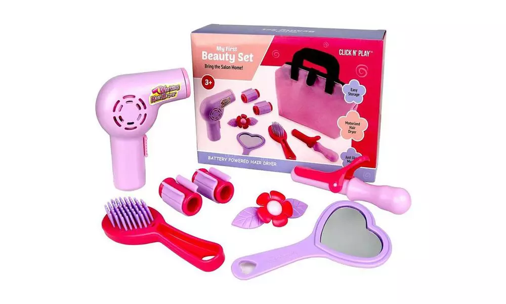 Click N' Play Set of 8 Kids Pretend Play Beauty Salon Fashion Play Set - Primary Image