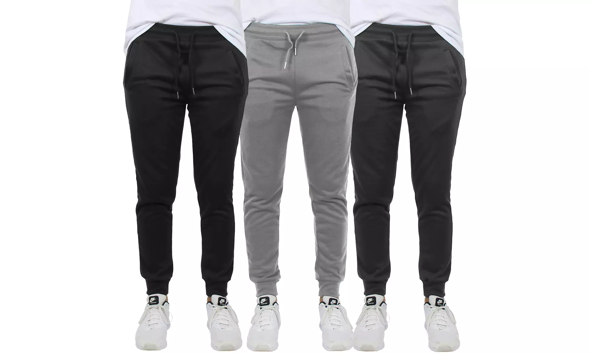 (3-Pack) Men's French Terry Jogger Lounge Pants (Sizes, S-3XL)