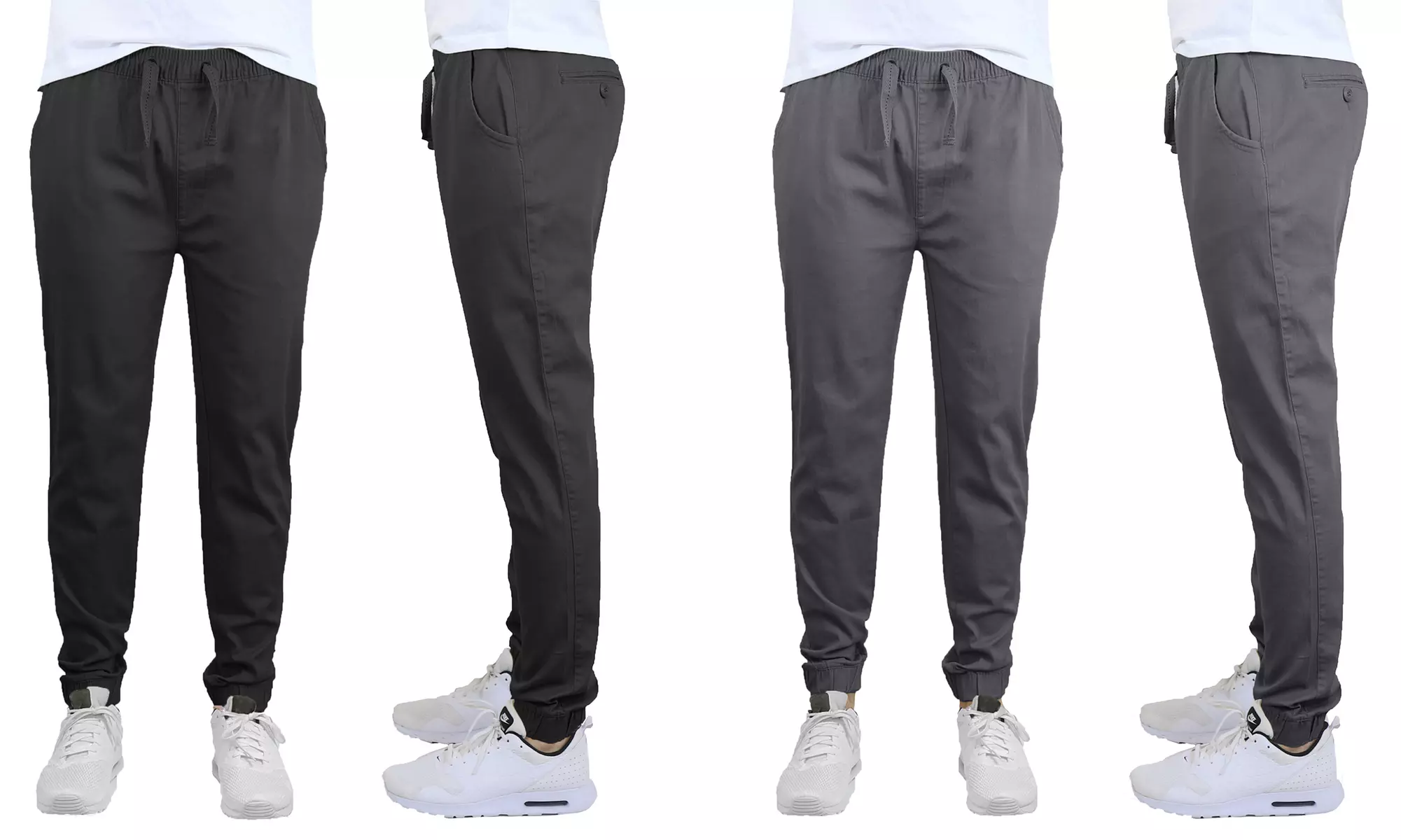 2-Pack Galaxy By Harvic Men's Classic Cotton Stretch Twill Jogger (S-2XL)