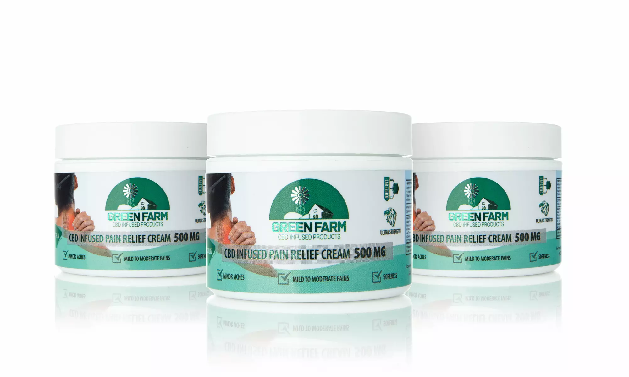 Ultra Strength CBD Menthol & Camphor Pain Relief Cream 500MG from Green Farm