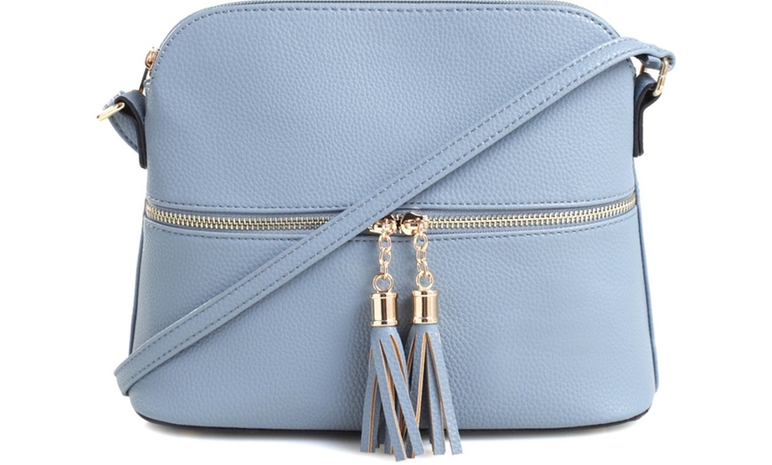 Image 9: MKII Bella Tassel Charm Crossbody Purse