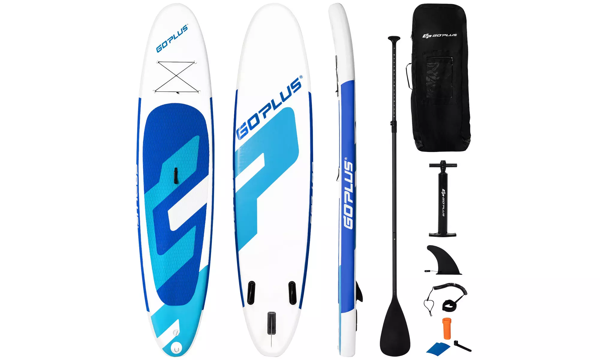 10ft Inflatable Stand Up Paddle Board 6'' Thick W/ Aluminum Paddle Carry Bag - Primary Image