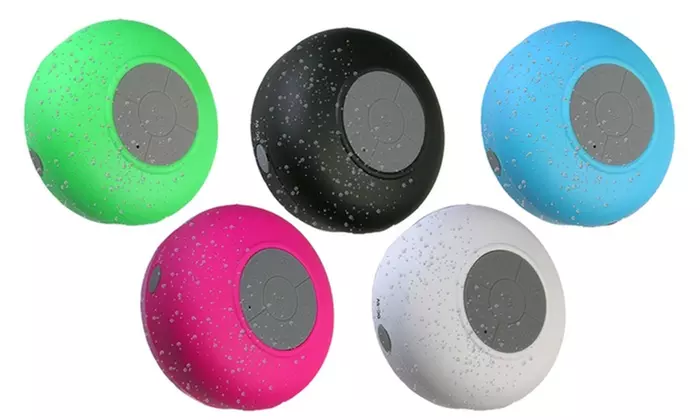 YAT Portable Waterproof Wireless Bluetooth Shower Speaker with Built-In Mic - Primary Image