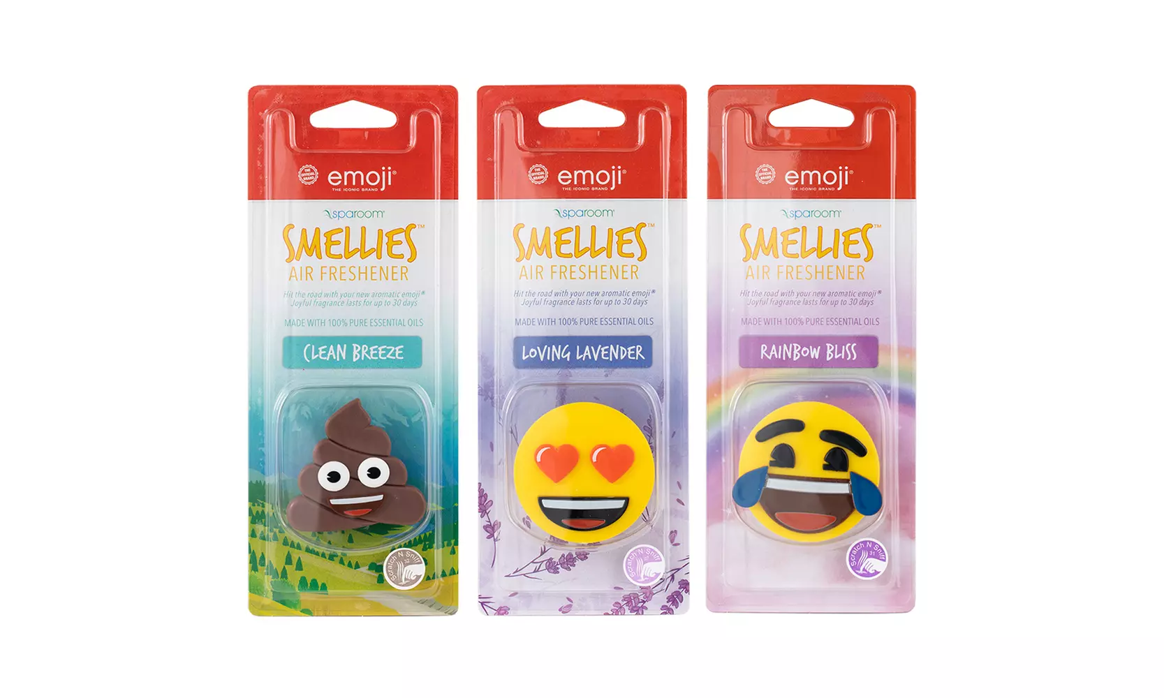 Sparoom Essential Oil Emoji Car Air Freshner Bundle Pack  - Primary Image