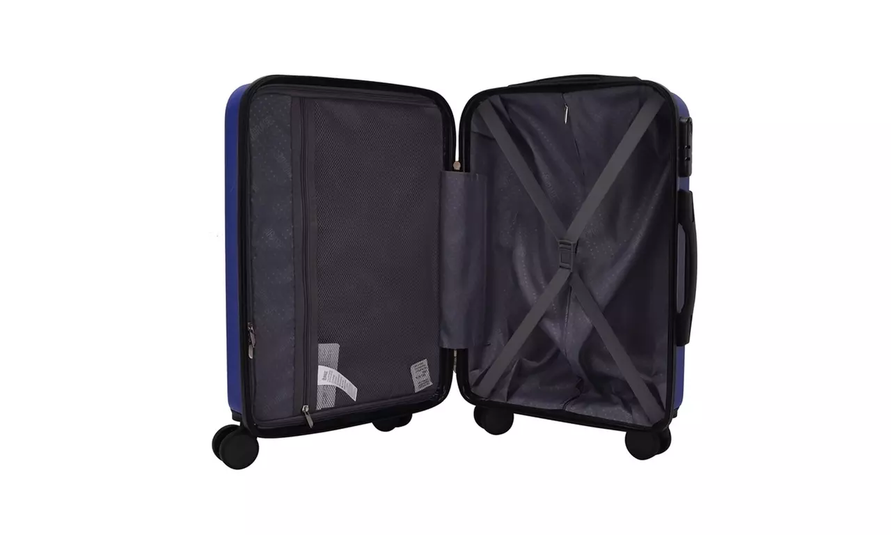3-Piece Hardside Luggage Set with 360 Dual Spinner Wheels and Combo Lock