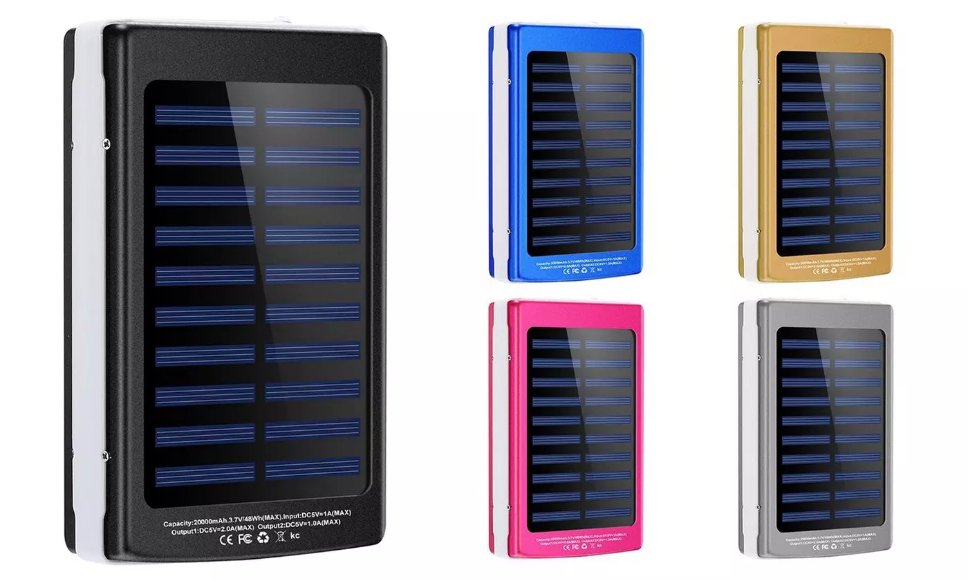 iMounTEK 20,000mAh Solar Power Bank with Battery Indicators & LED Light - Primary Image