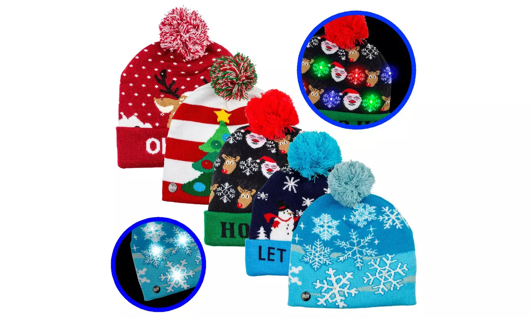 Festive light up led knit hat  - Primary Image