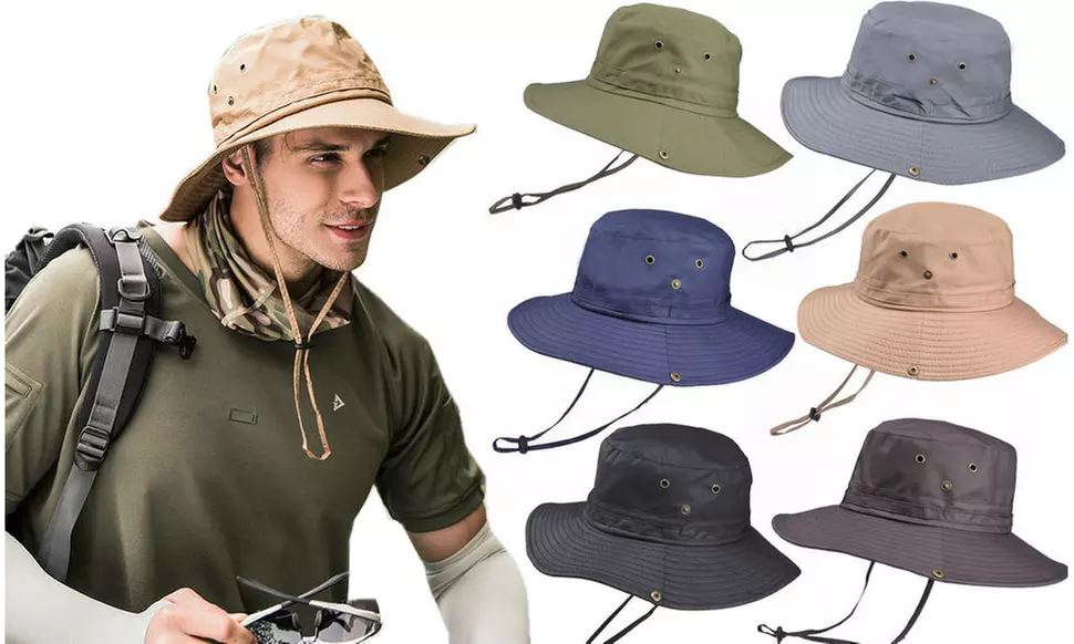 Bucket Hat Outdoor Cap Wide Brim Sun Boonie Fishing Hat for Men and Women
