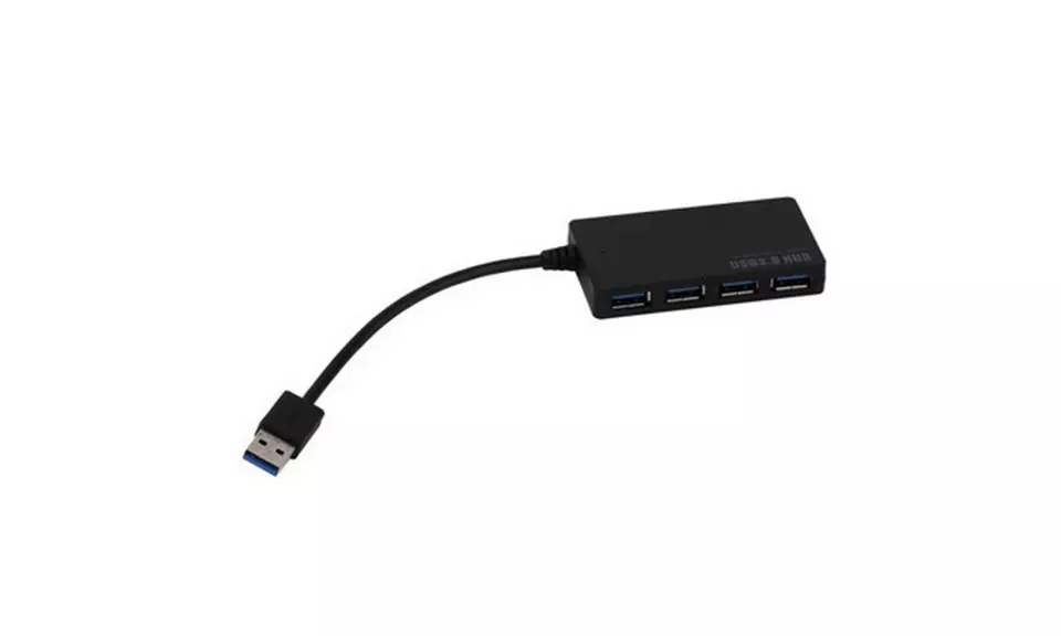 4-Port USB 3.0 Hub 5Gbps Portable for PC Mac Laptop Notebook Desktop Compact - Second Medium