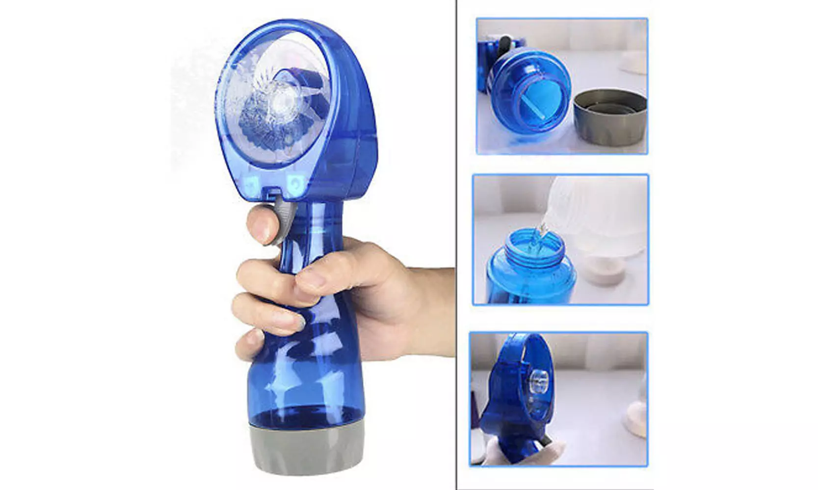 Mini Water Spray Cooling Misting Fan Camp Travel Beach Sun Care Heat Summer - Second Medium