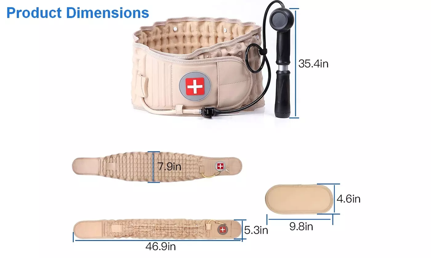 iMounTEK Decompression Back Belt Lumbar Spine Support Lower Back Traction Device