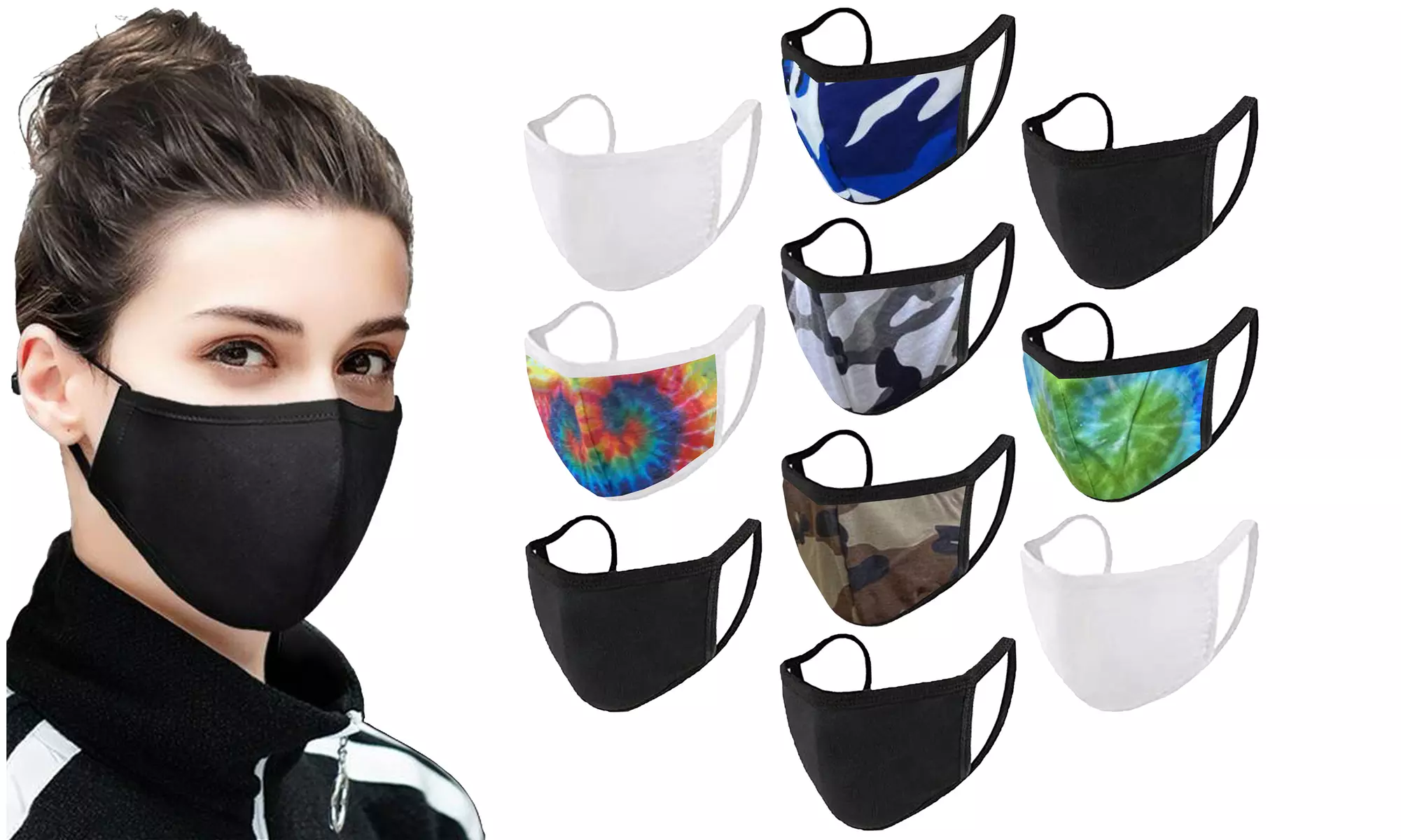 Non-Medical Reusable 2-Ply Fabric Face Masks - Primary Image