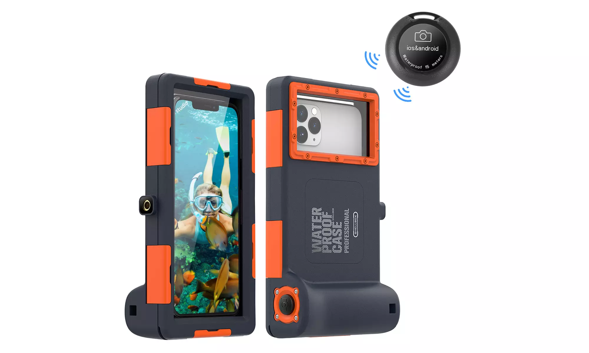 SHELLBOX 15M Underwater Diving Waterproof &Bluetooth Selfie Case - Primary Image