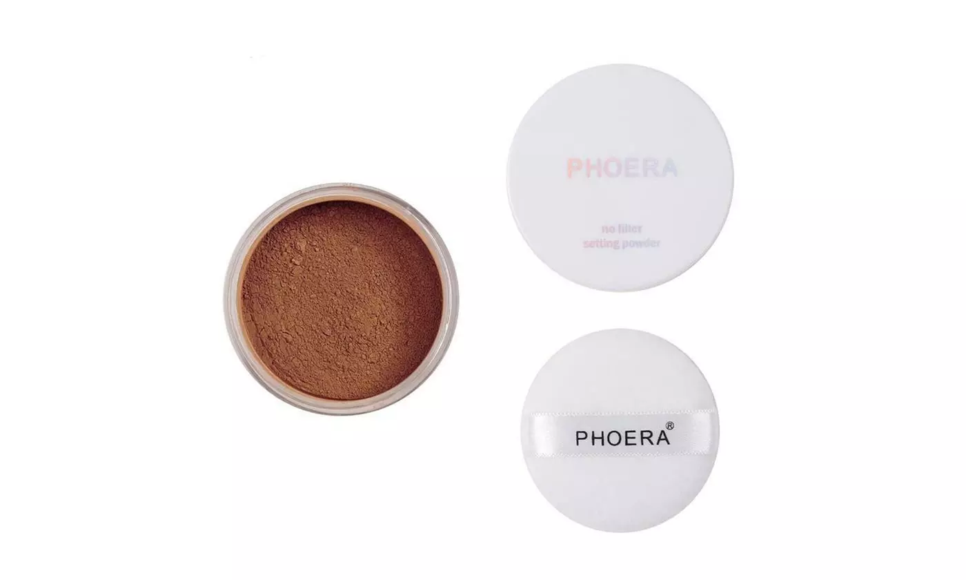 Phoera Translucent Loose Setting Face Powder Makeup Foundation Smooth Full Size