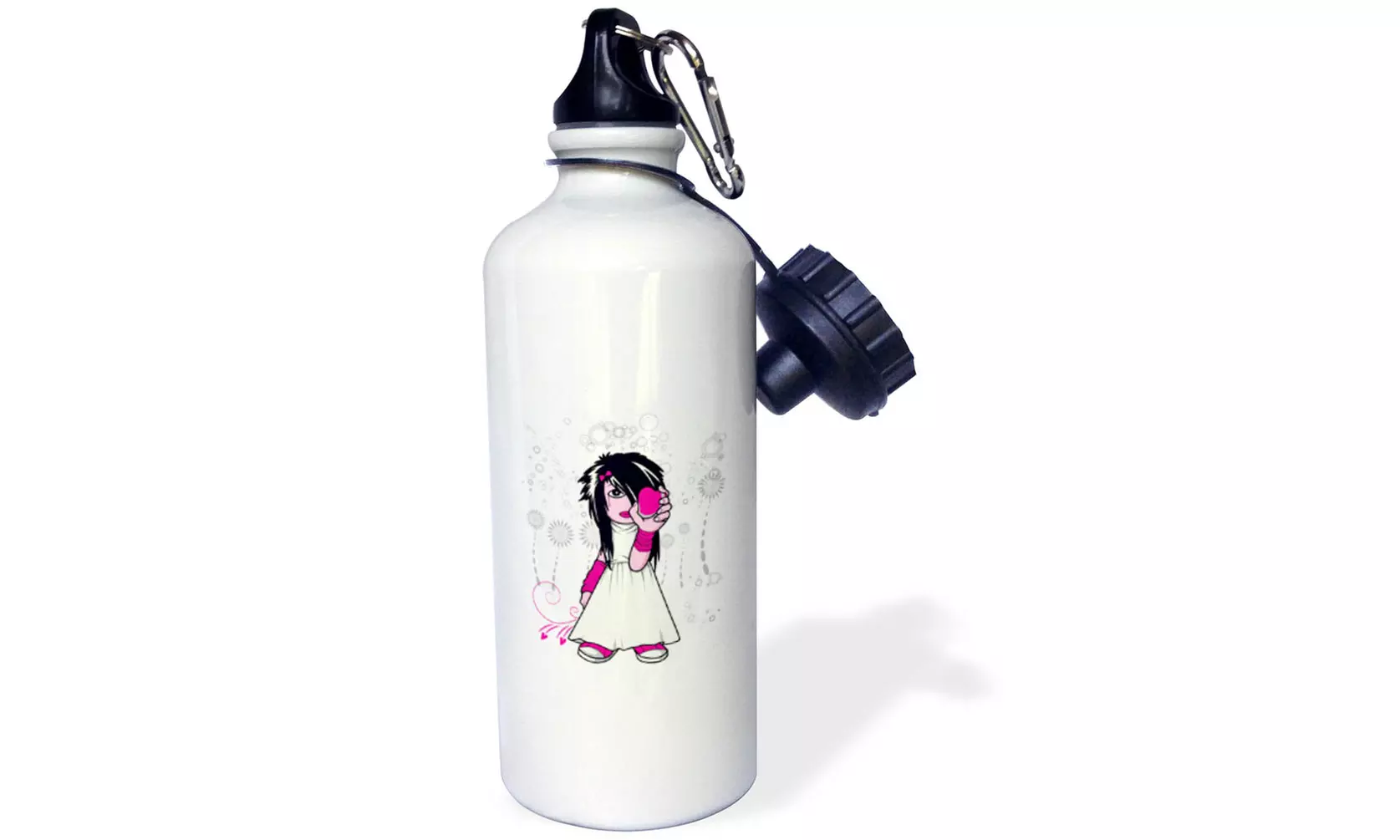  Water Bottle Emo Girl Tween Holding Heart In Hand Heartbreak Design  - Second Medium