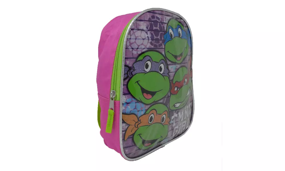 Teenage Mutant Ninja Turtles TMNT Girl 10" Mini Backpack Bag - Pink - Second Medium