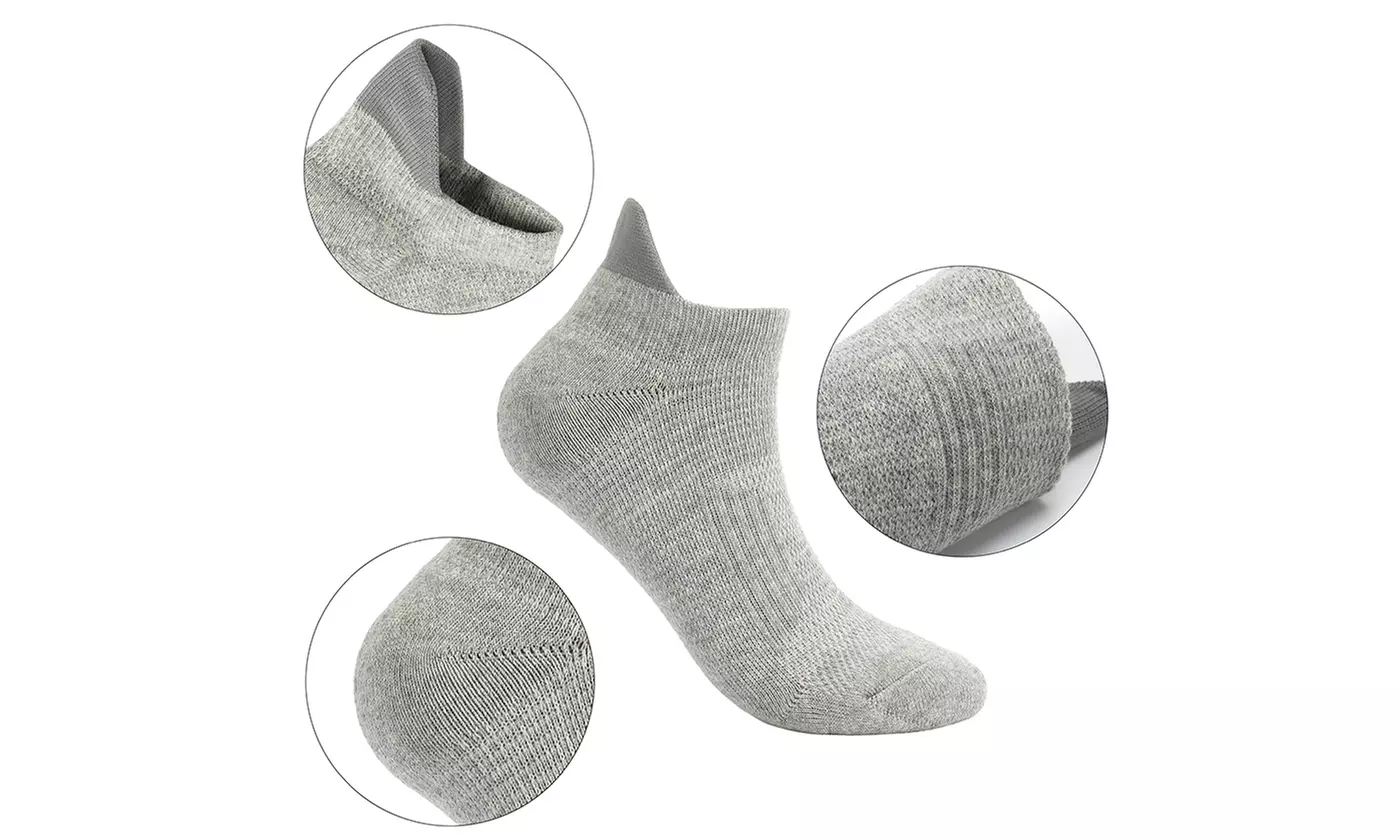 3Pairs Men's Low Cut Athletic Socks Sport Quick Dry Non Slip Ankle Socks 