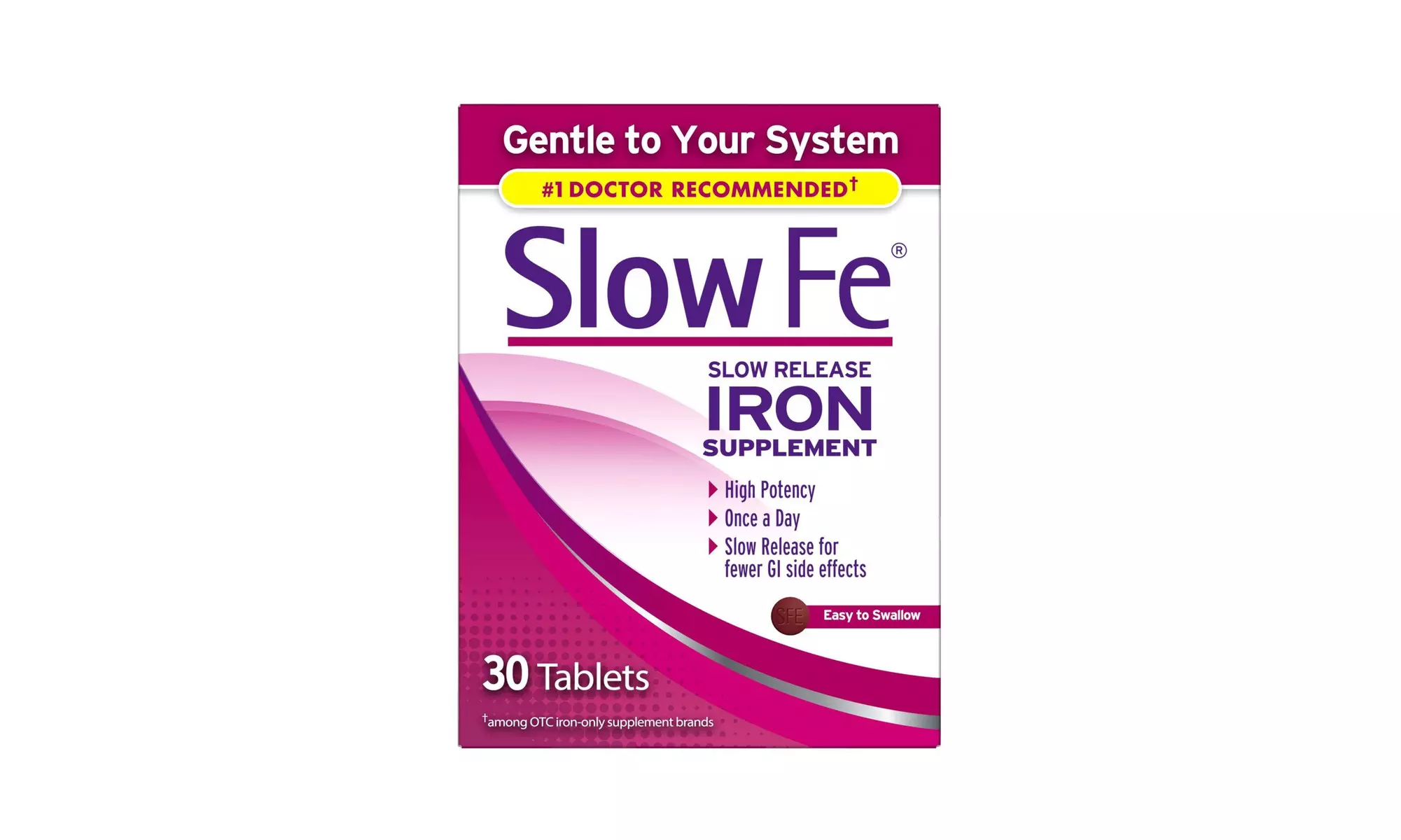 Slow Fe Iron Supplement Tablets for Iron Deficiency, Slow Release, High Potency - Primary Image