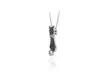 Black Diamond Accent Cat Necklace - Second Medium