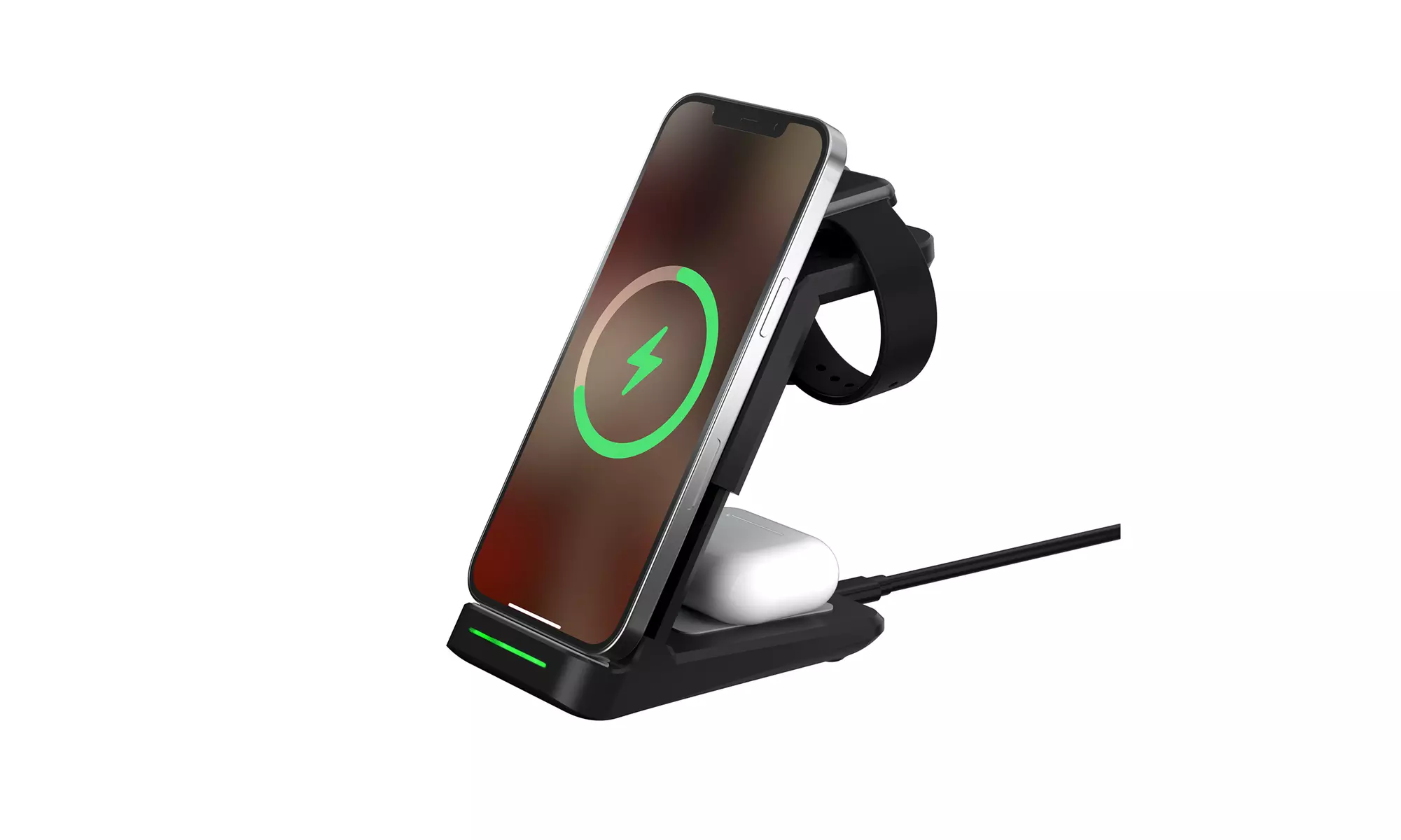 LAX Wireless Charging Stand - 3 in 1 Wireless Charger Fast Charging Dock Station