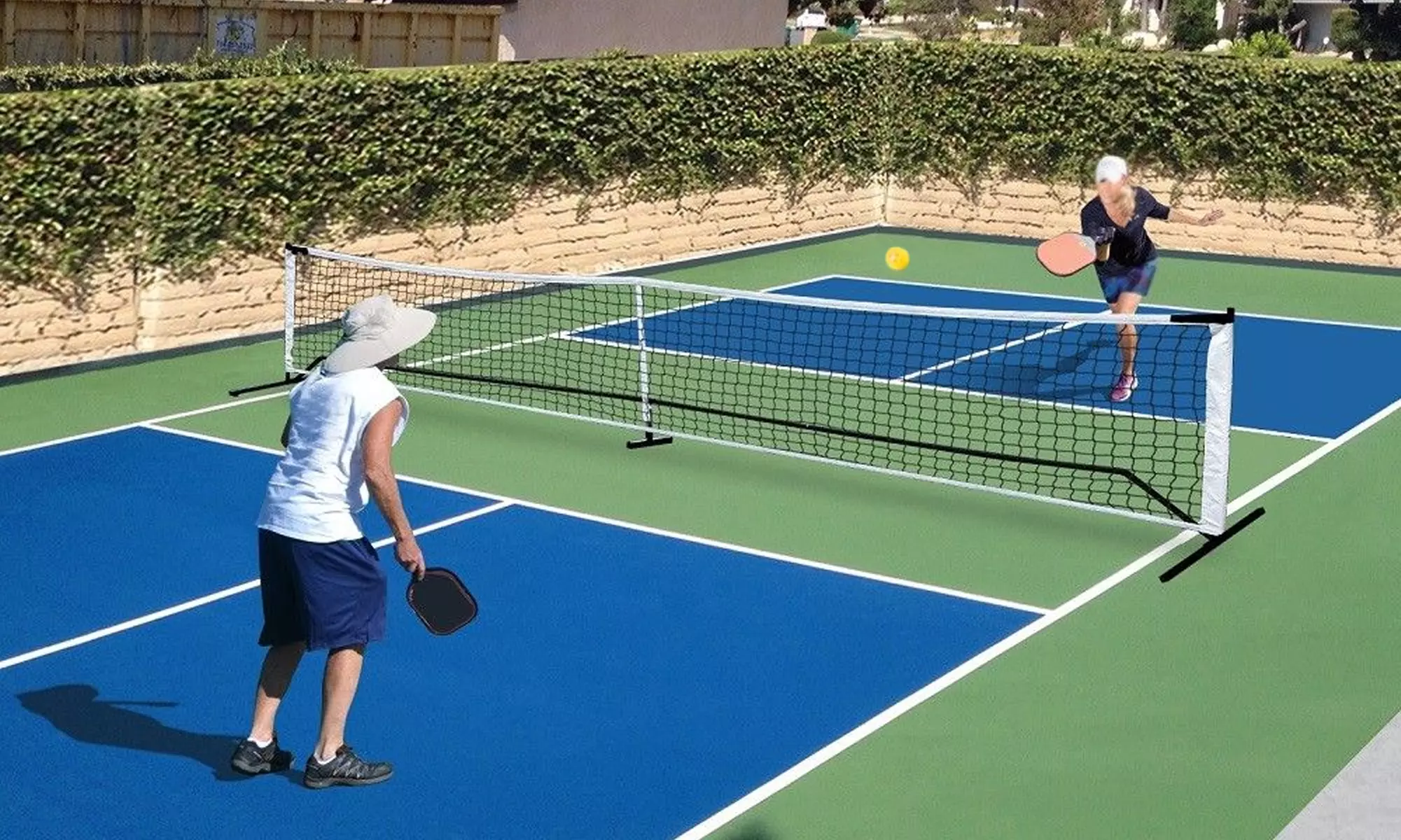 ZENY Portable Pickleball Net Set w/ Carry Bag Metal Stand - Primary Image