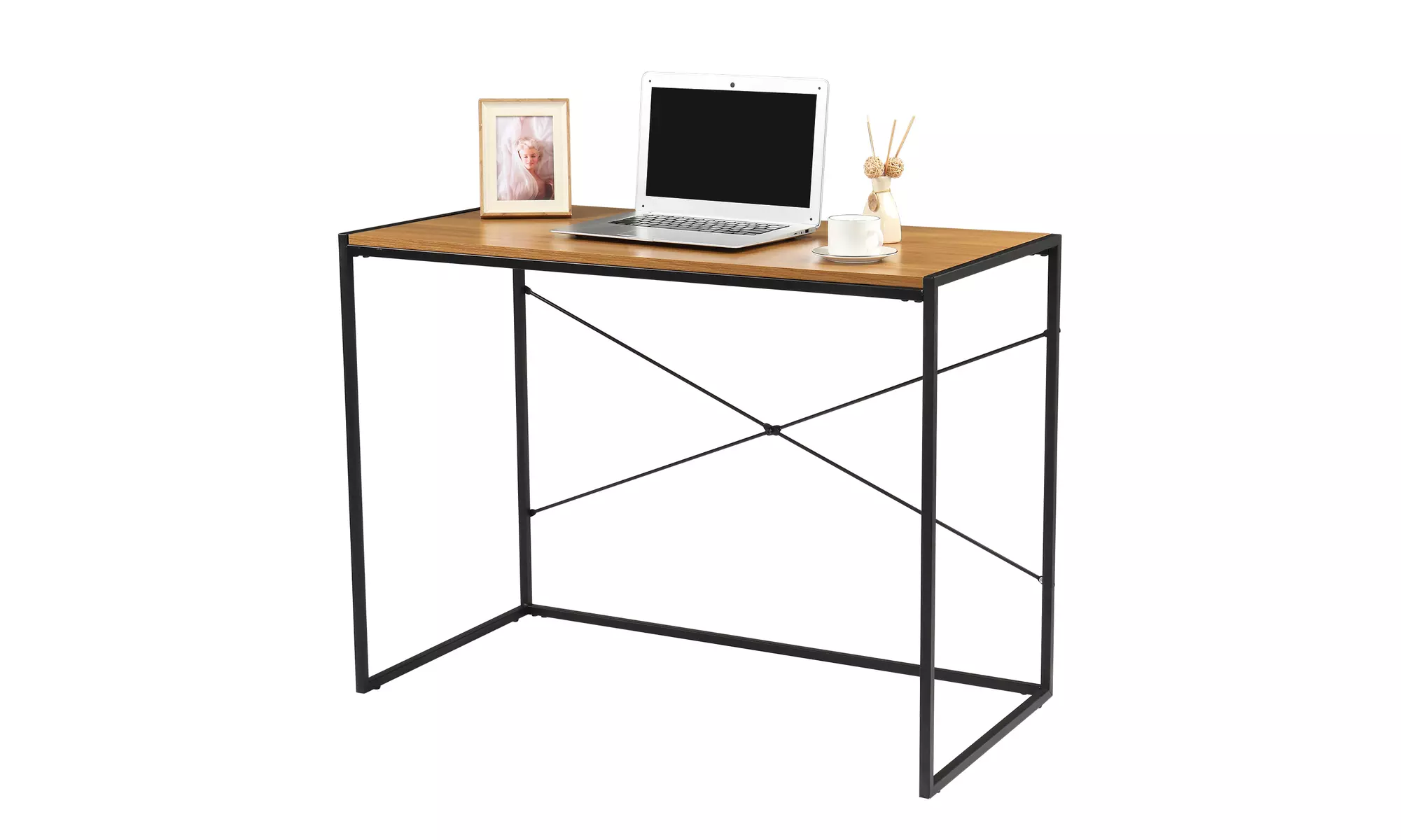 Computer Desk PC Workstation with Metal Leg Writing Study Table for Home/Office - Primary Image