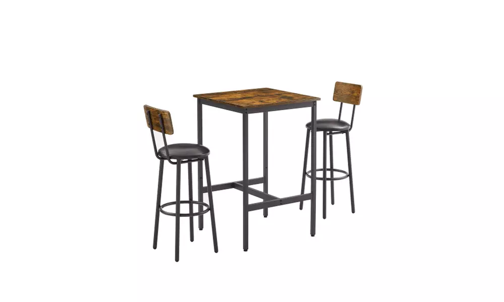 Three-Piece Bar Set with Table and Two Bar stools