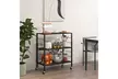 One or Two Packs of Costway Three-Tier Folding Shelf with Universal Wheels - Second Medium