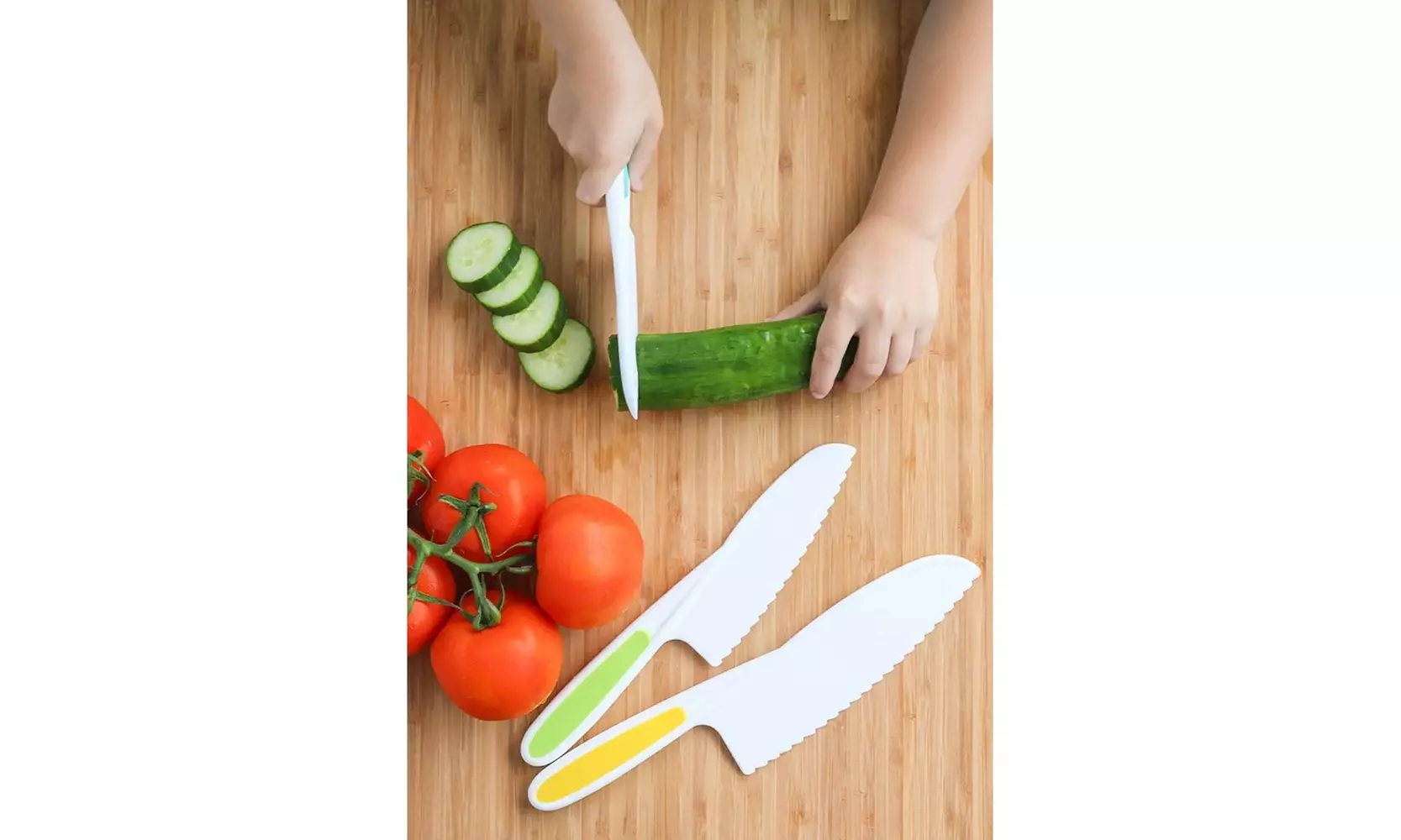 Tovla Jr. 3-Piece Nylon Kitchen Baking Knife Set for Kids in 3 Sizes & Colors