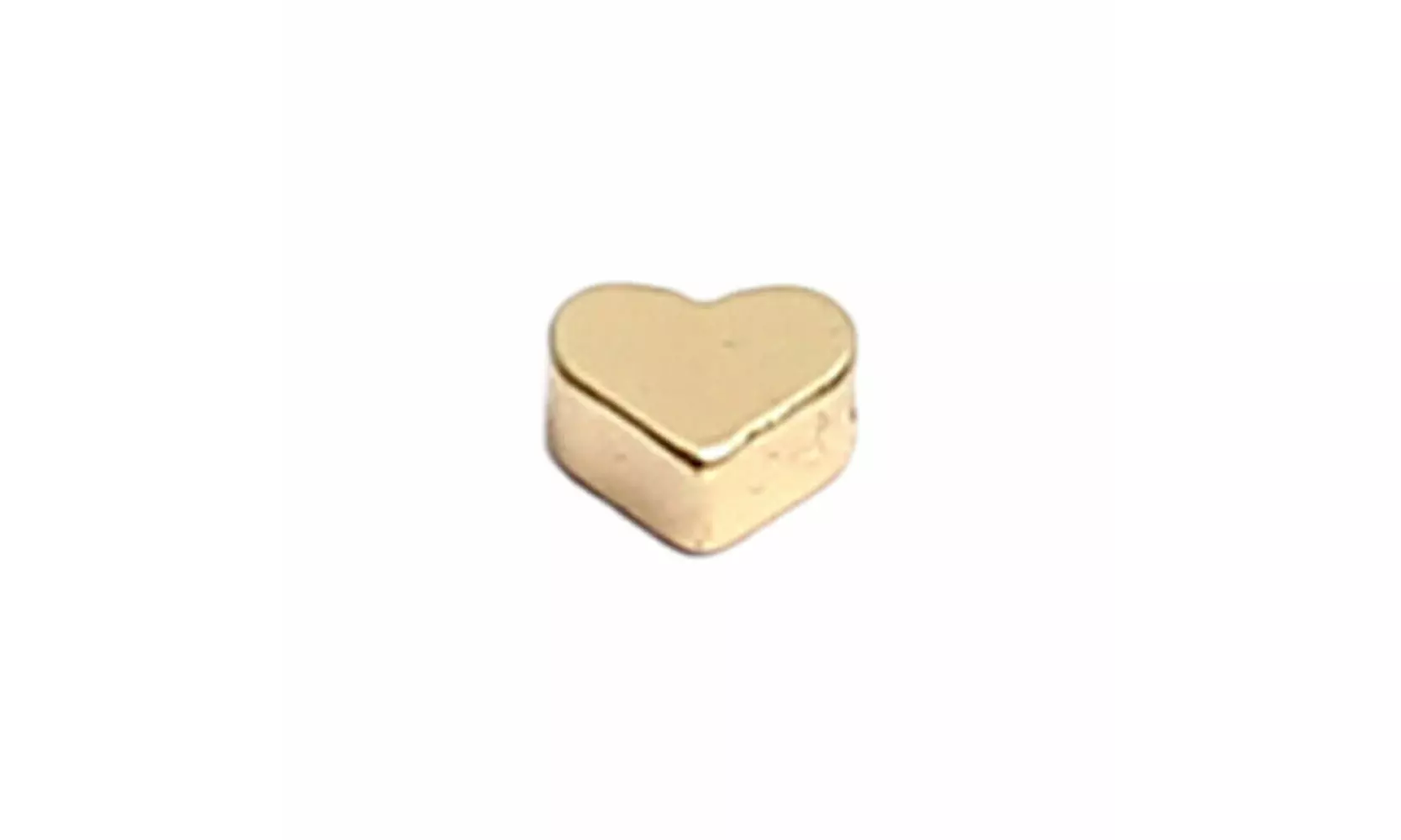 US 60-120 Pc 14K Gold Heart Spacer Beads Charm Brass Loose Bead Jewelry Making