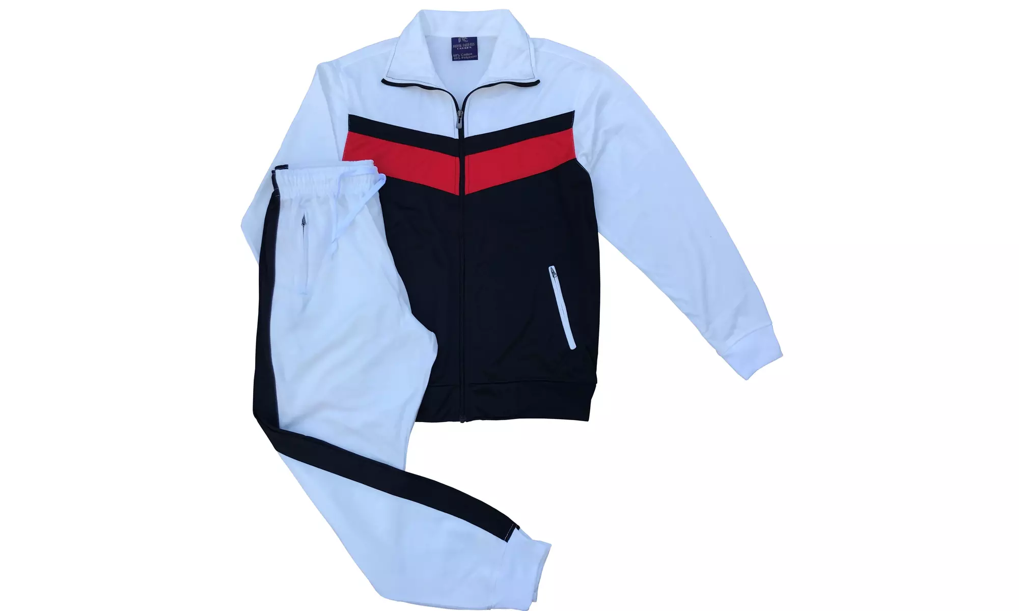 Mens' Flex-It Jogger Tracksuit Jumpsuit Outfit Top and Bottom Set - Second Medium