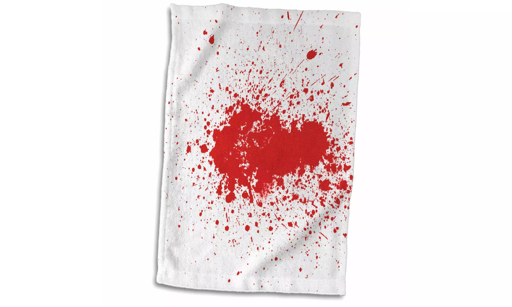  Towel - blood splattered red blood on white background - 15 by 22-inches  - Primary Image