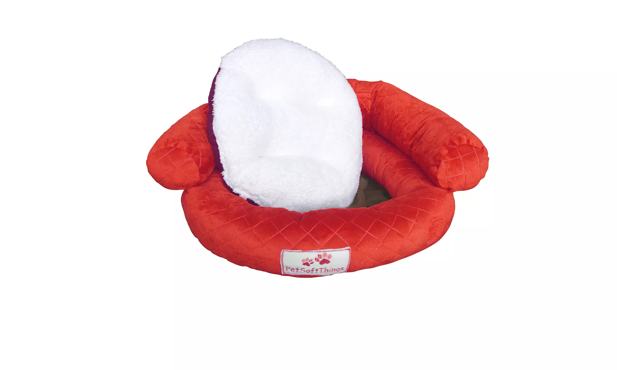 Small Dog Bed Plush Fluffy Soft Warm Calming Small Dog Puppy Kitten Cat Pet Bed