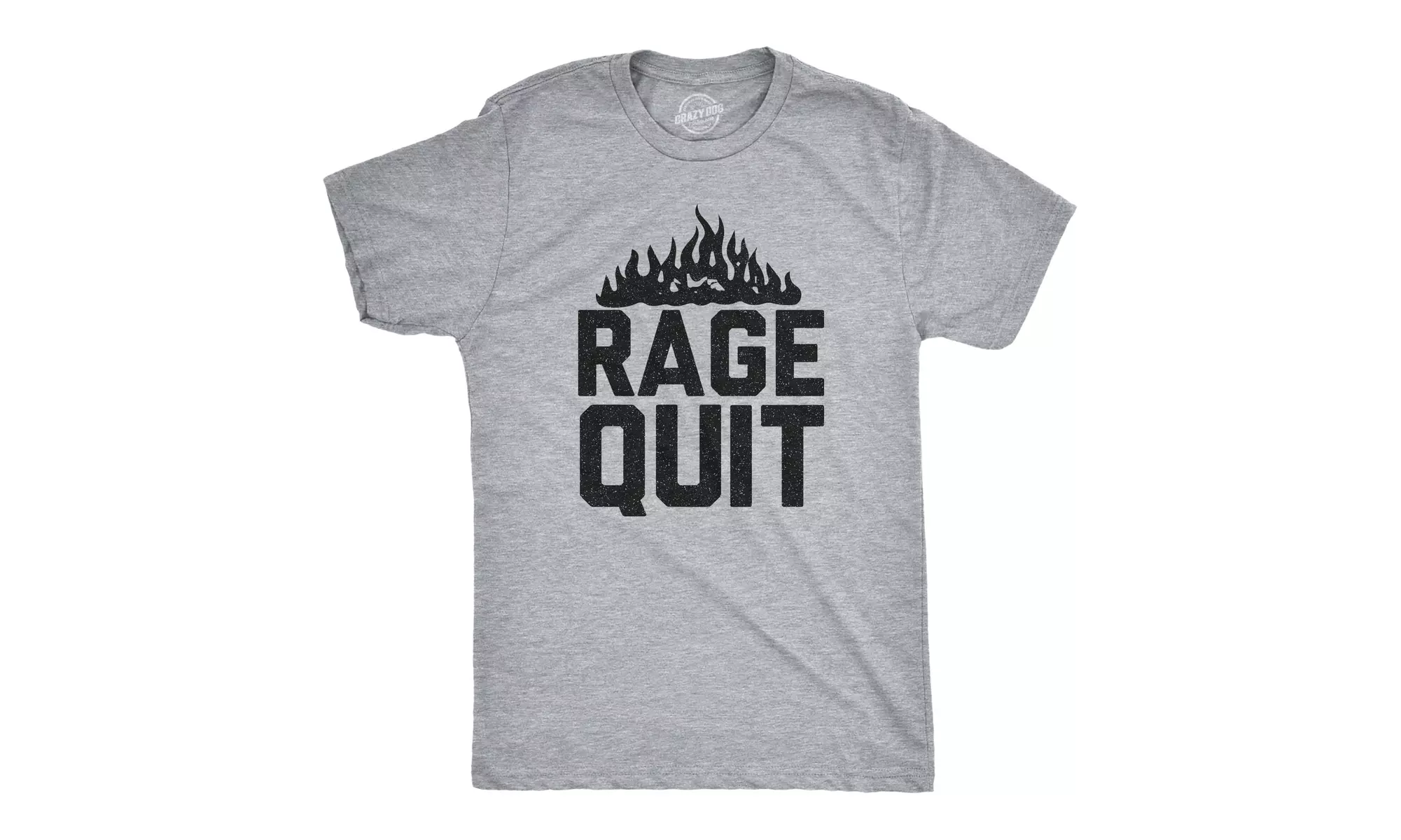 Mens Rage Quit Tshirt Funny Gamer Video Game Heated Gamer Moment Graphic Tee - Primary Image