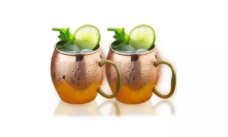 Estilo Handcrafted Solid Moscow Mule Mugs (Set of 2), 20 oz, Copper - Primary Image