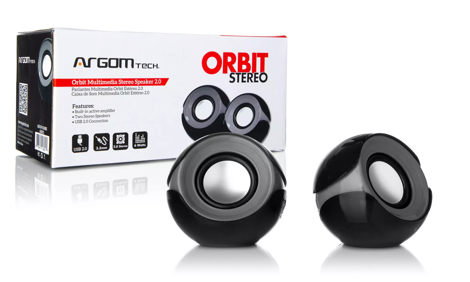 Argom Tech Orbit 2.0 Multimedia Stereo Speakers with Built-in Amplifiers - Second Medium