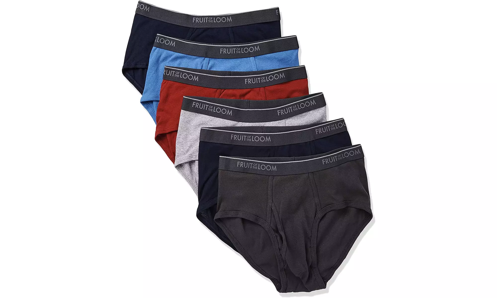 Random Dual Color 6 pack Fruit of the Loom Men's Fashion Briefs - Any colors