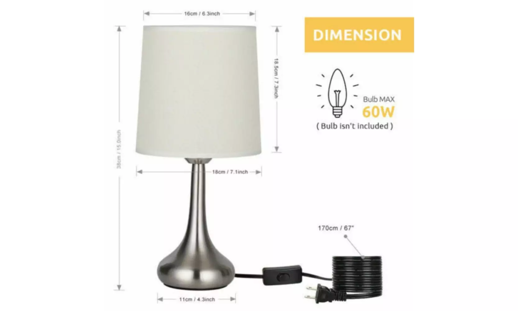 Creative table lamp Modern Bedside Light Fixtures for Bedroom Living Room