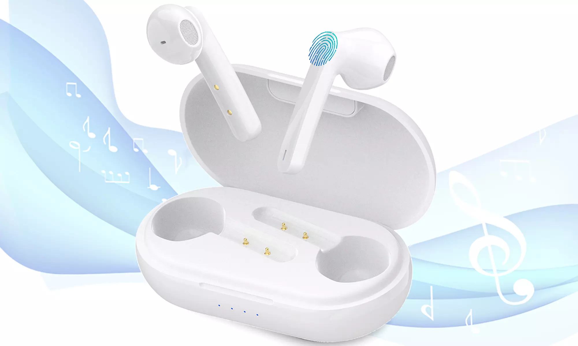 Bluetooth Wireless Earbuds, Waterproof In-Ear Headphones with Mic&Charging Case - Primary Image