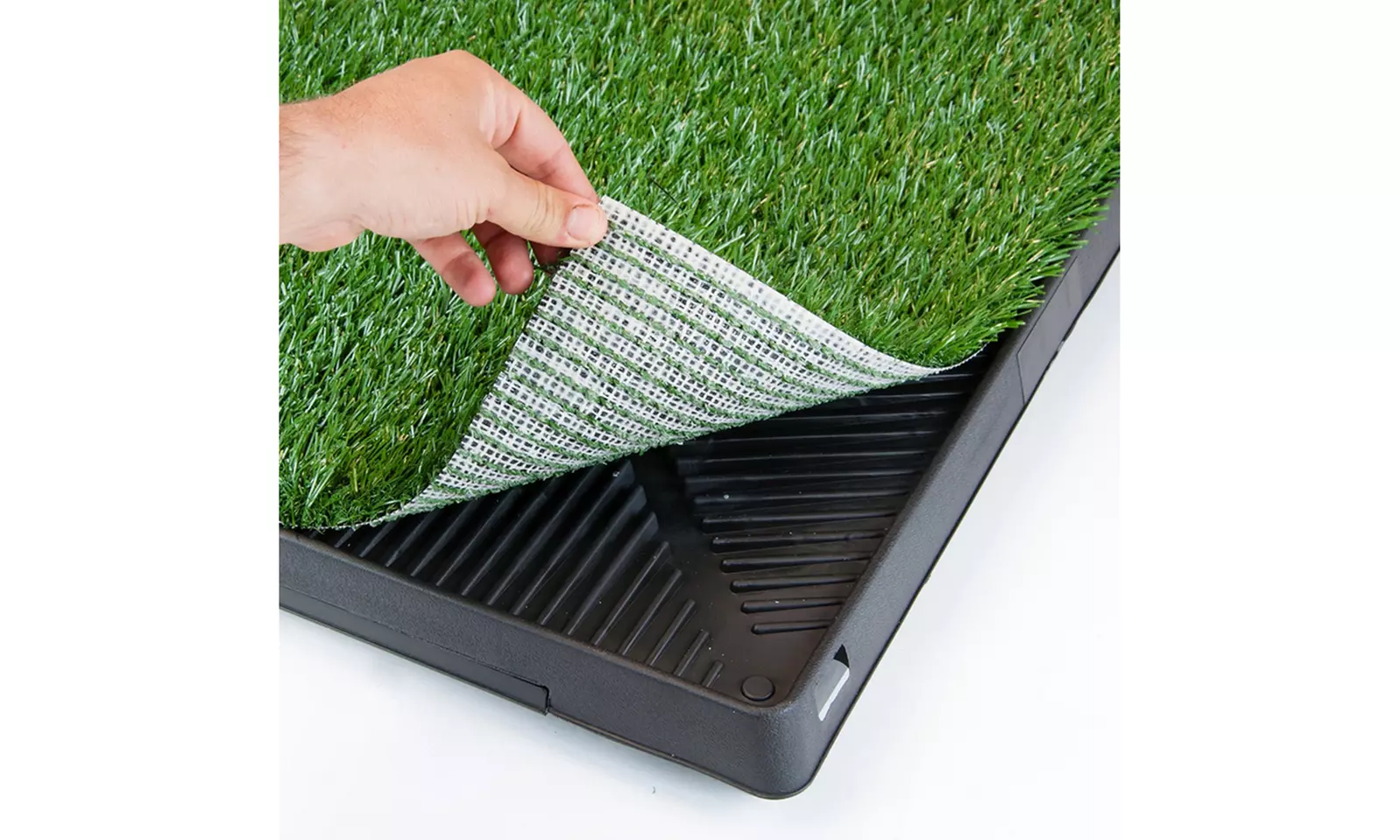 Large Potty Pad Indoor Dog Bathroom with tray 25 X 20 X 2 - Second Medium