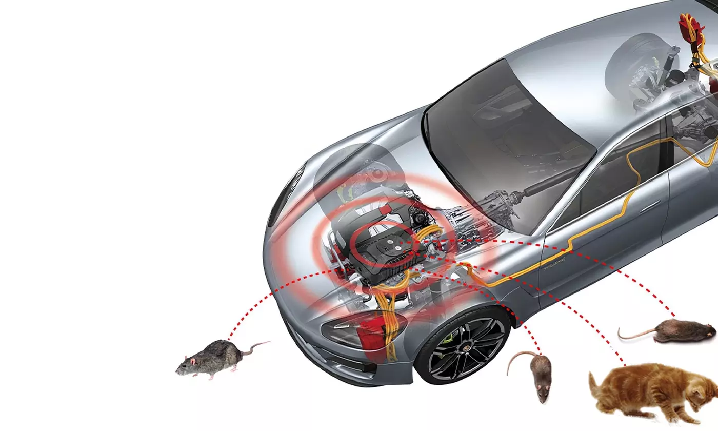 iMounTEK Under Hood Ultrasonic Rodent Repeller for Car Engine