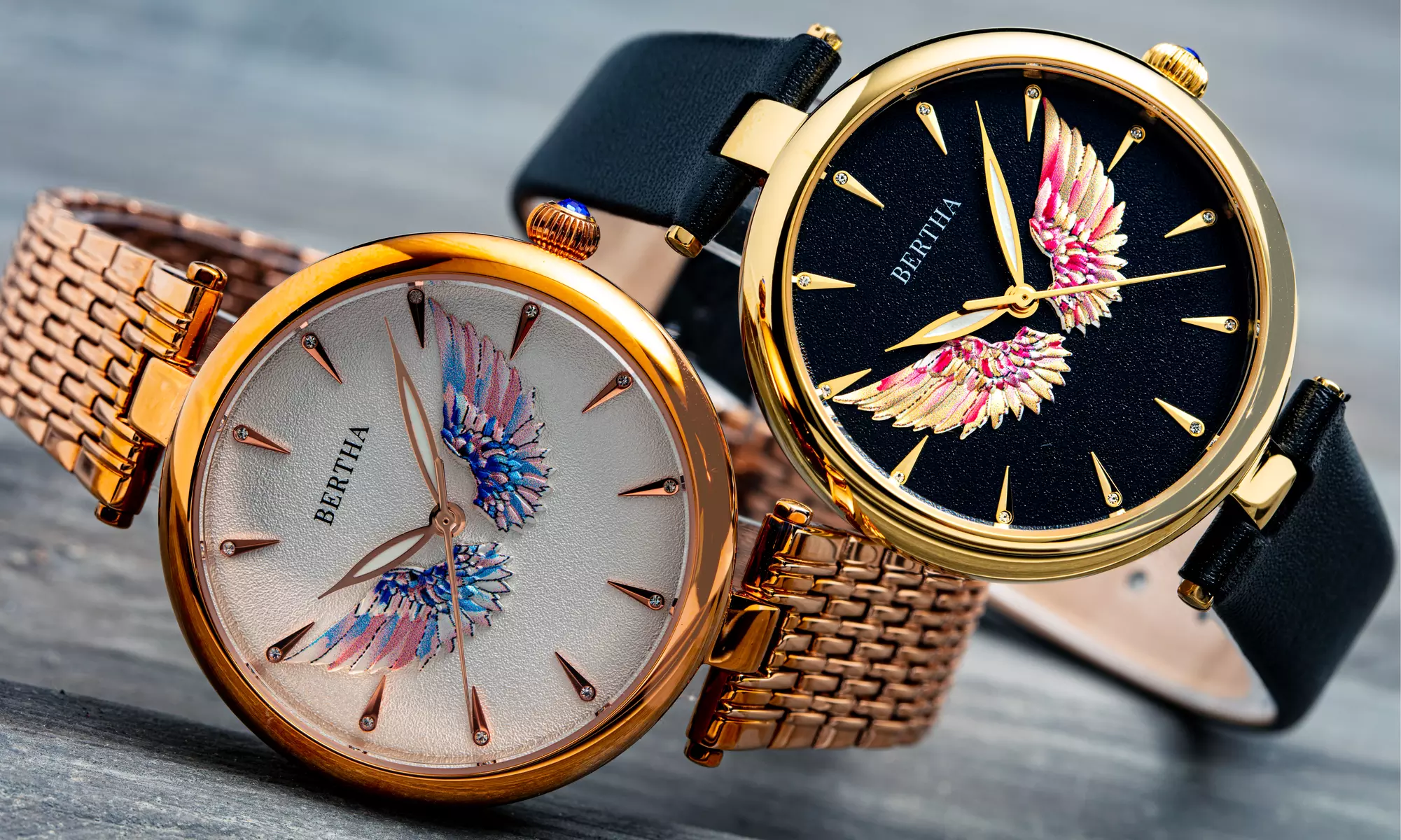 Bertha Micah 3D Angel Wing Watch - Primary Image