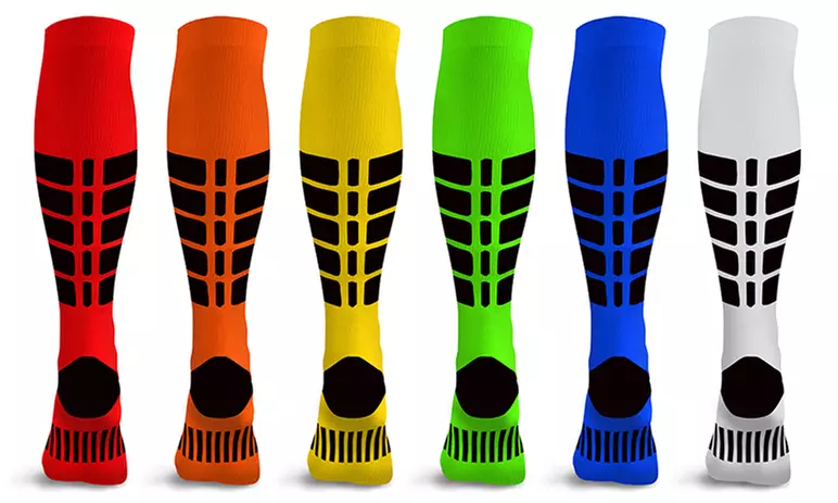 DCF Graduated Mid-Calf Compression Socks for Men and Women (6-Pack)