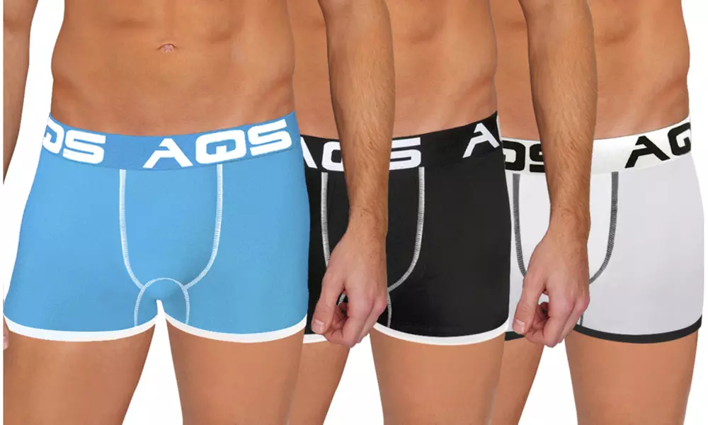 3 Pack AQS Men's Fitted Boxer Briefs - Primary Image