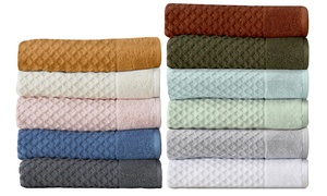 Ultra-Soft 100% Cotton Lattice Texture Bath Towels