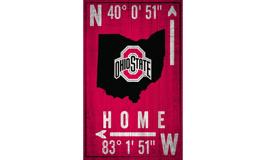 Image 29: Fan Creations NCAA Team Coordinates Sign