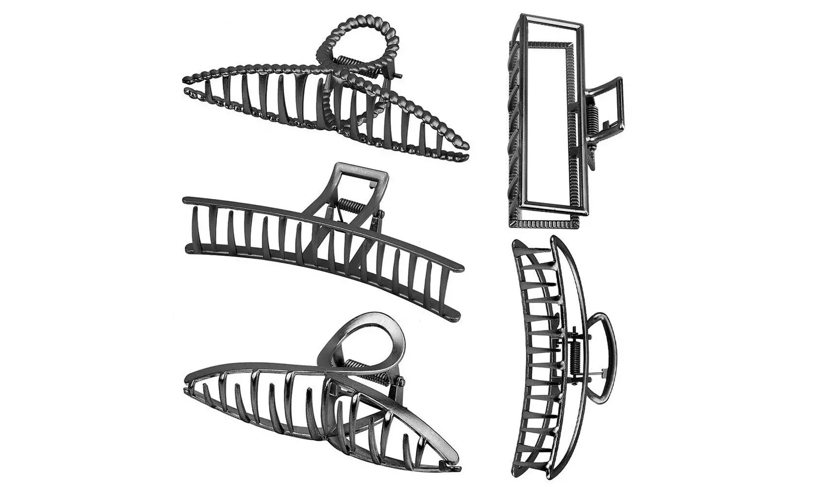 US 5-10 Pack Metal Jumbo Hair Claw Clip Large Strong Hold for Thick Hair Nonslip